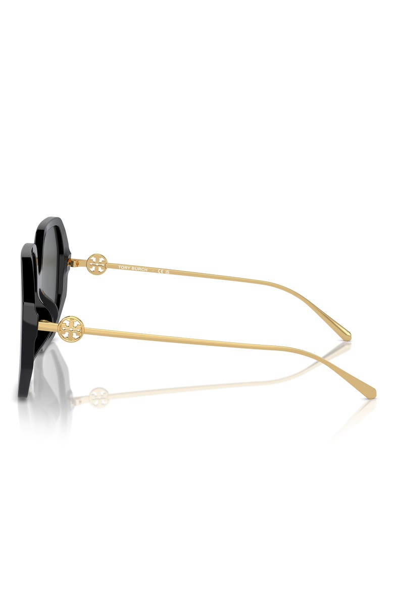 Tory Burch 57mm Irregular Sunglasses, Alternate, color, 