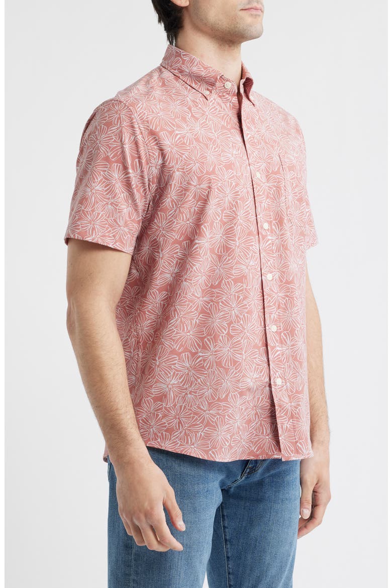Mala Melia Short Sleeve Button-Down Sport Shirt, Alternate, color, CANYON