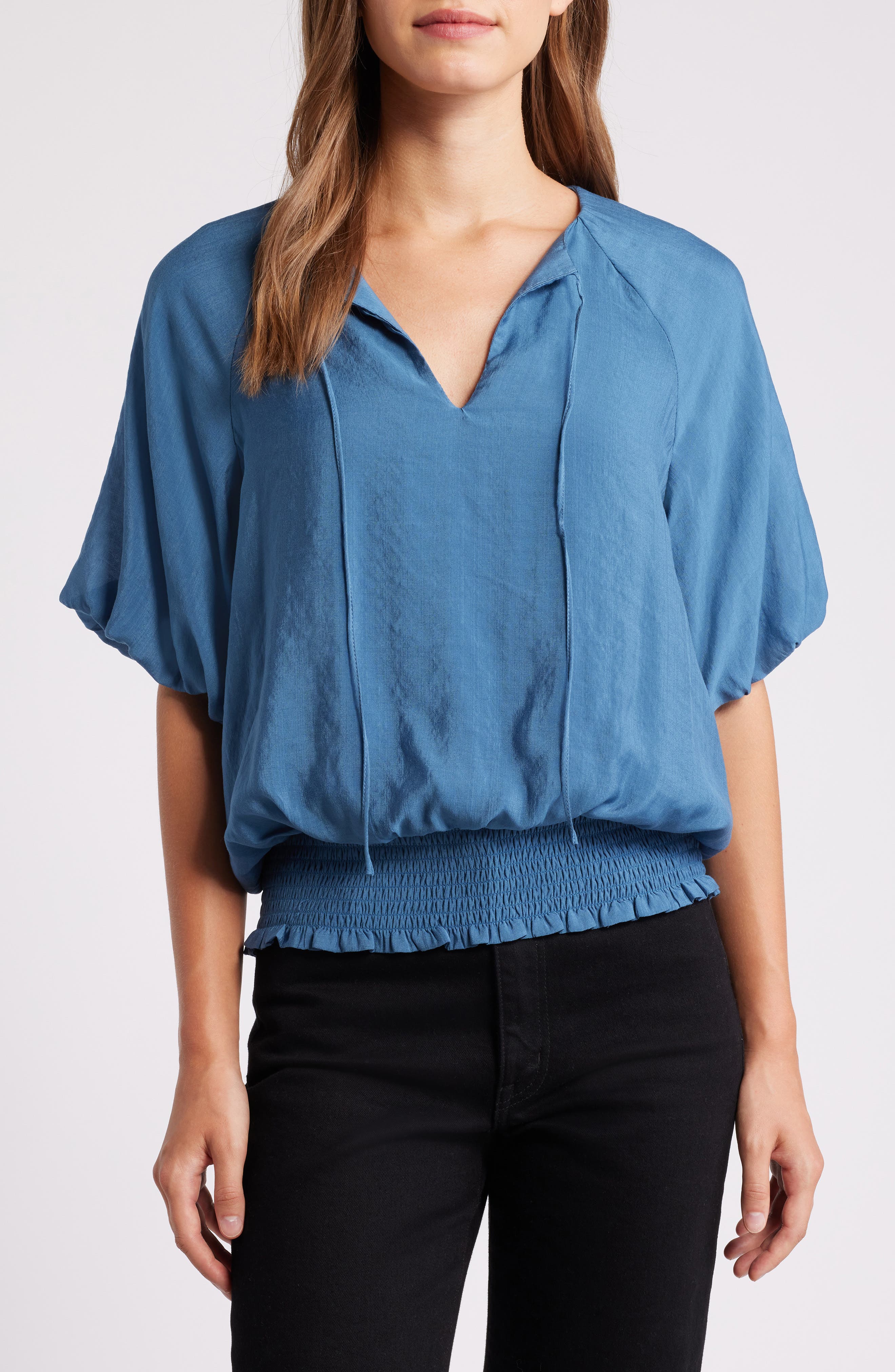 vince camuto bubble sleeve blouse