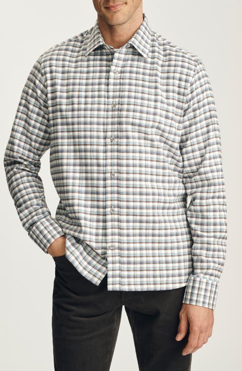 Check Long Sleeve Button Front Shirt