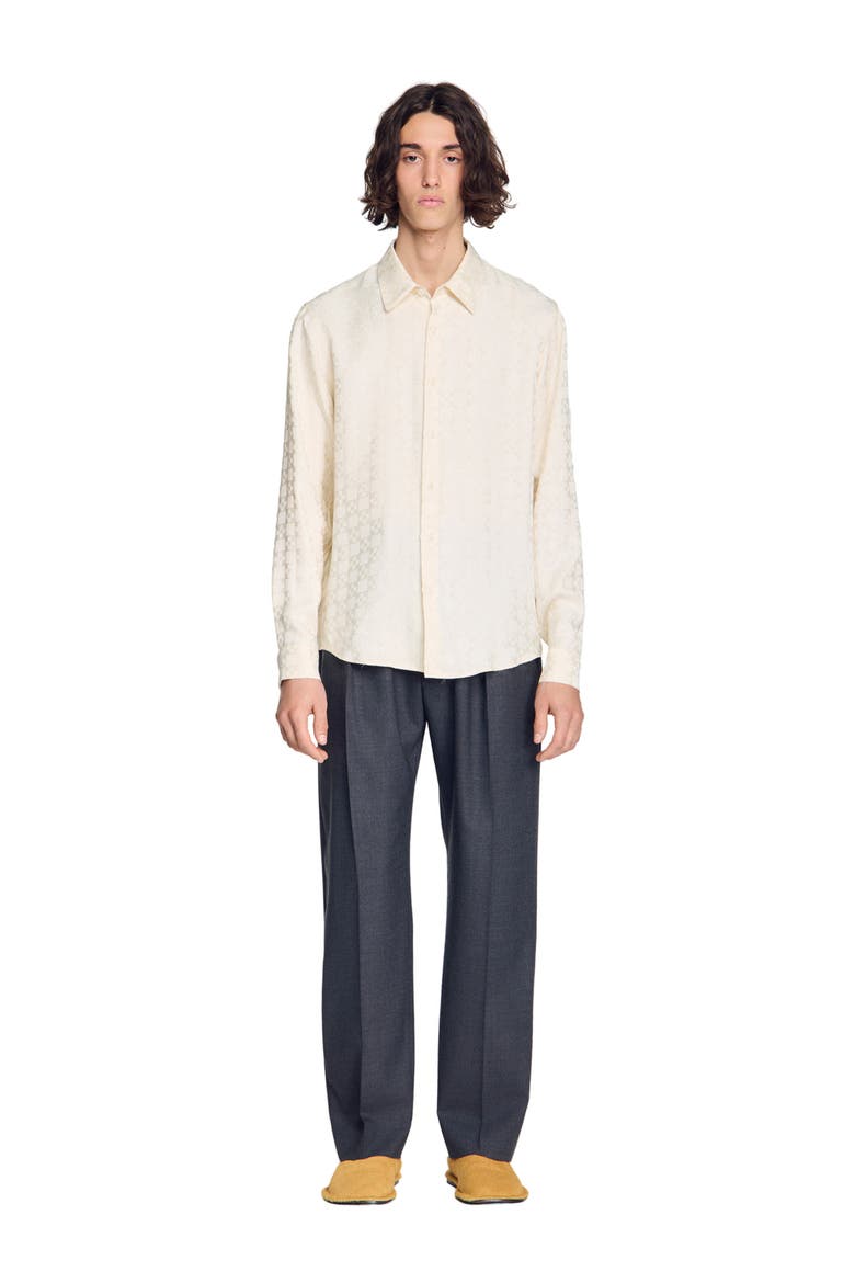 Square Cross loose-fit shirt, Main, color, White