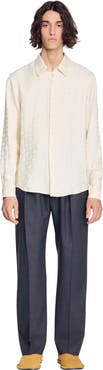 SANDRO Square Cross loose-fit shirt