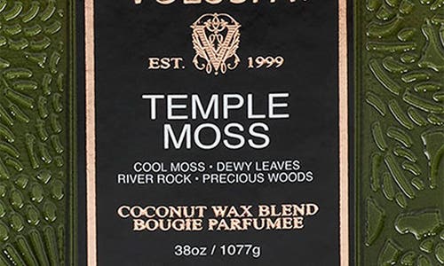 Voluspa Temple Moss Three-wick Hearth Candle In Brown