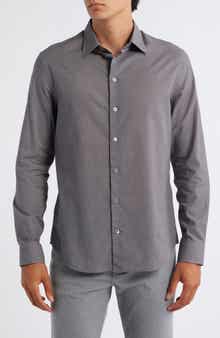 Emporio Armani Diagonal Print Button-Up Shirt