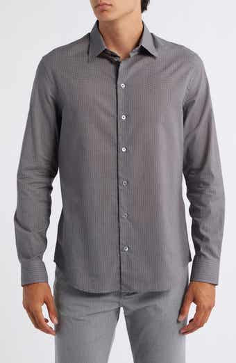 Emporio Armani Diagonal Print Button-Up Shirt