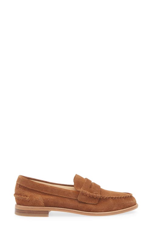 Rag & Bone Carter Suede Penny Loafers In Brown Suede