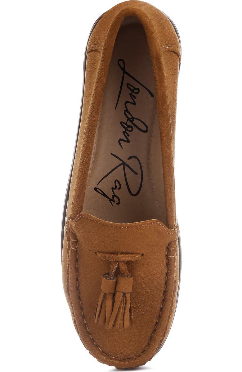 LONDON RAG Daiki Platform Tassel Loafer, Alternate, color, Tan