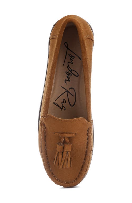 London Rag Daiki Platform Tassel Loafer In Tan