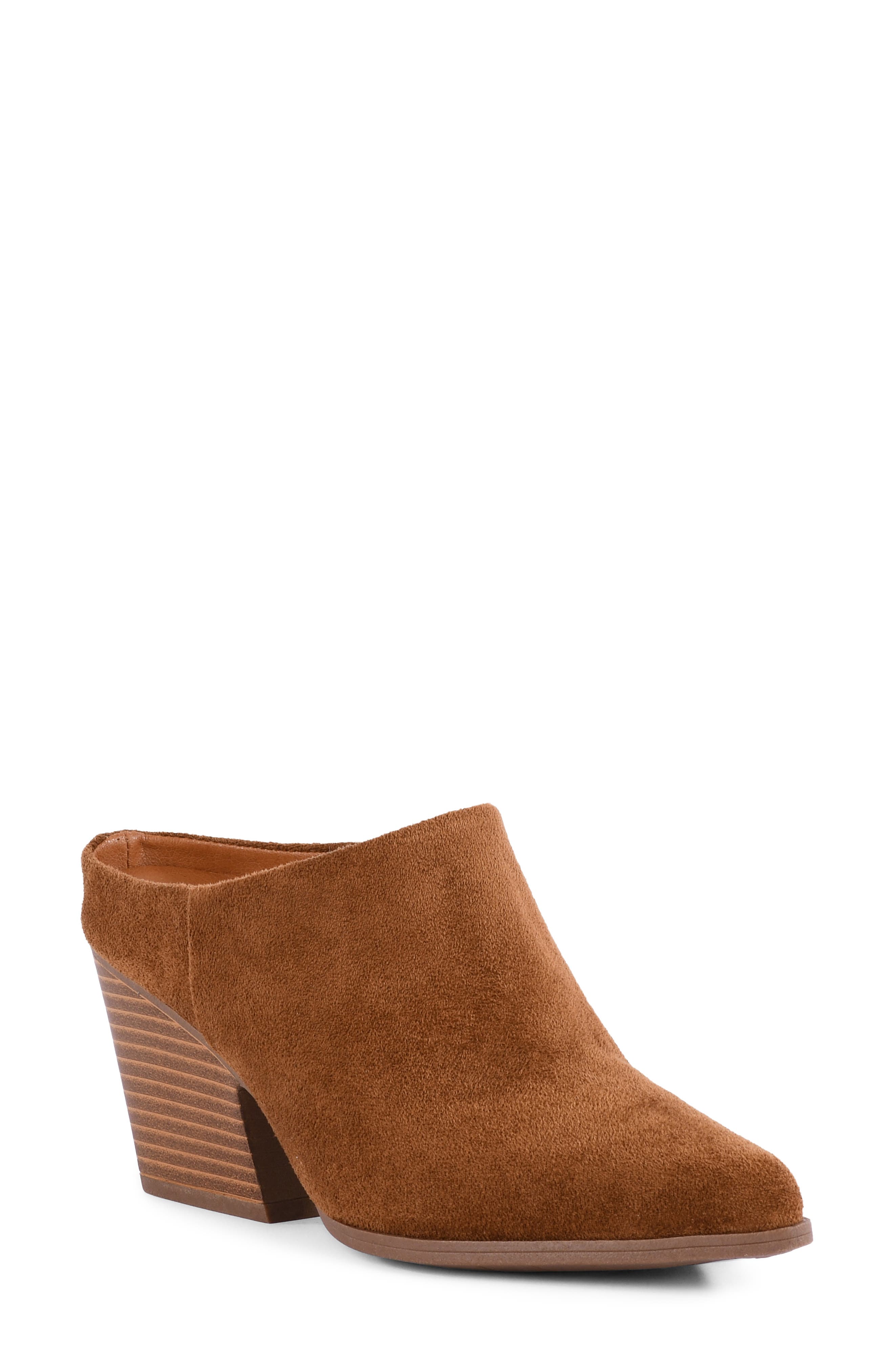 Wilshire Faux Leather Pointed Toe Mule, Main, color, BROWN