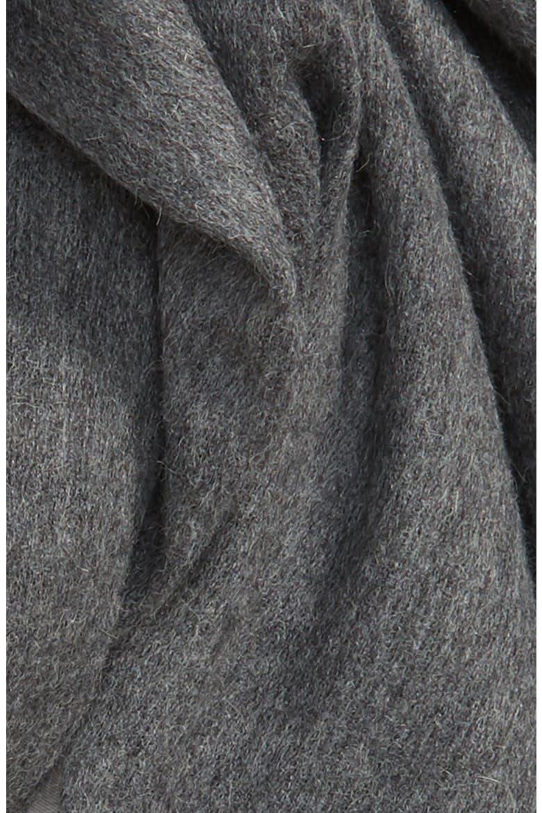 Cecina Double Face Scarf, Alternate, color, LIGHT GREY/ BLACK