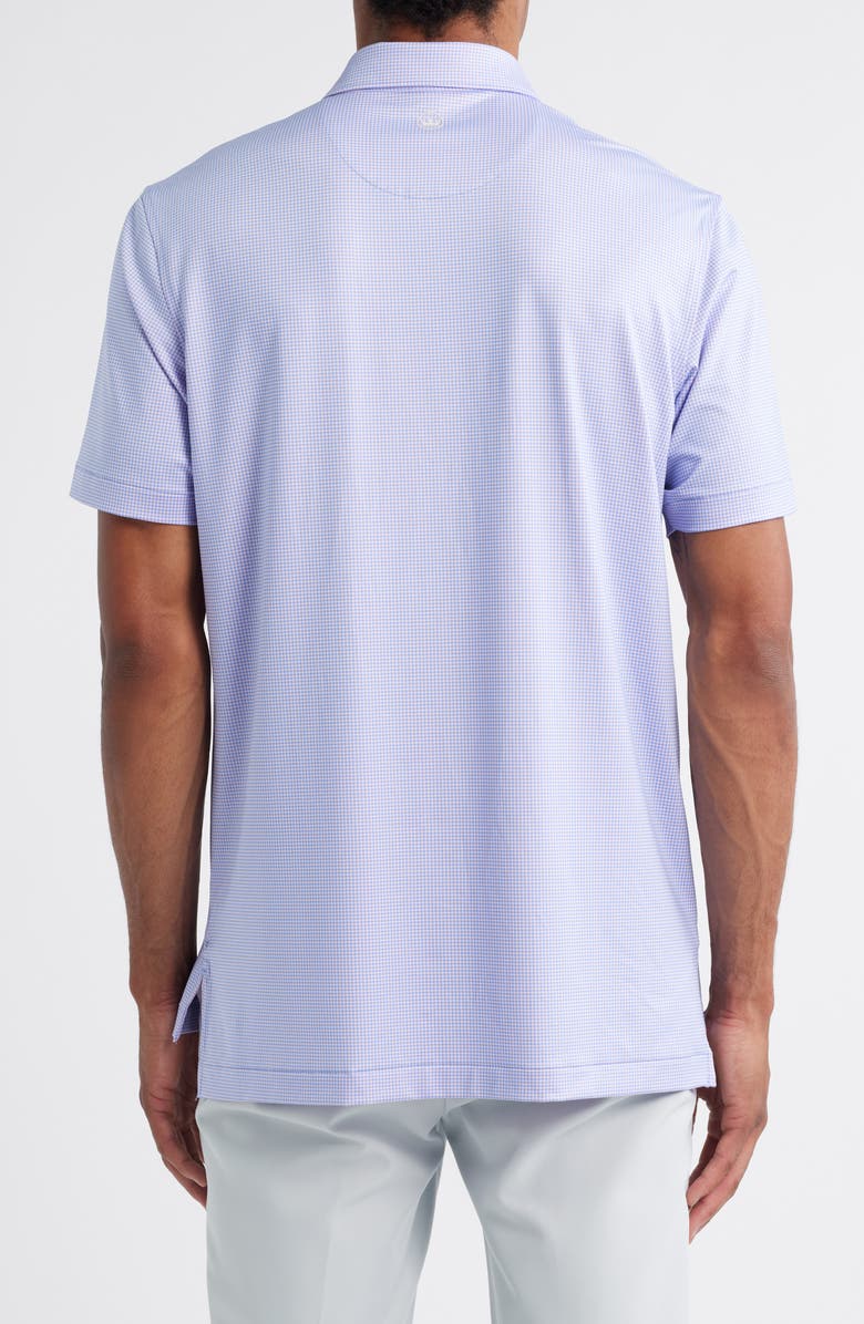 Peter Millar Gingham Performance Jersey Polo, Alternate, color, Seaside Blue