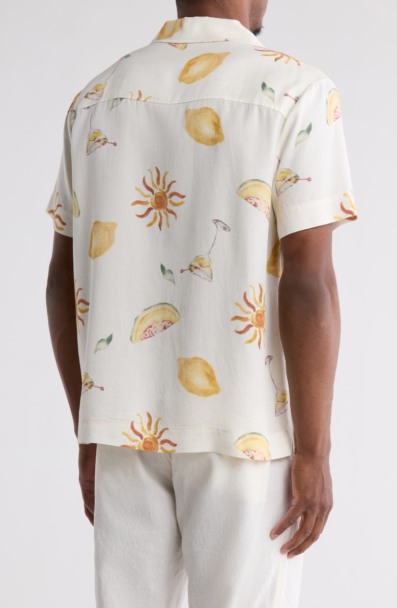 TRUTH Martini Camp Shirt, Alternate, color, White Print