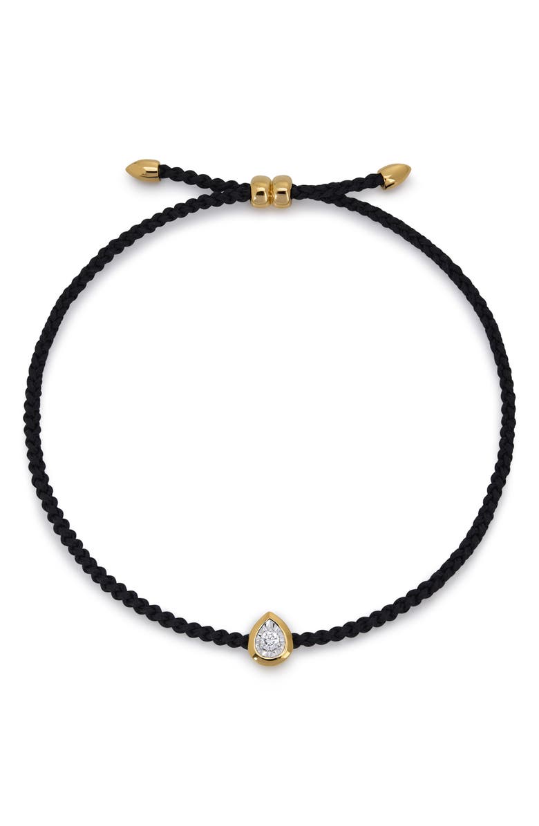 Monica Vinader Lab Grown Diamond Slider Bracelet, Main, color, 18K Gold Vermeil / Diamond