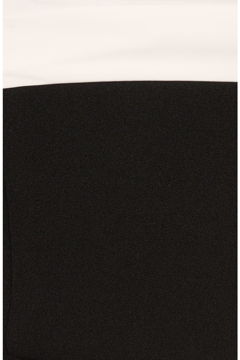 Strapless Taffeta & Crepe Jumpsuit, Alternate, color, BLACK/ WHITE