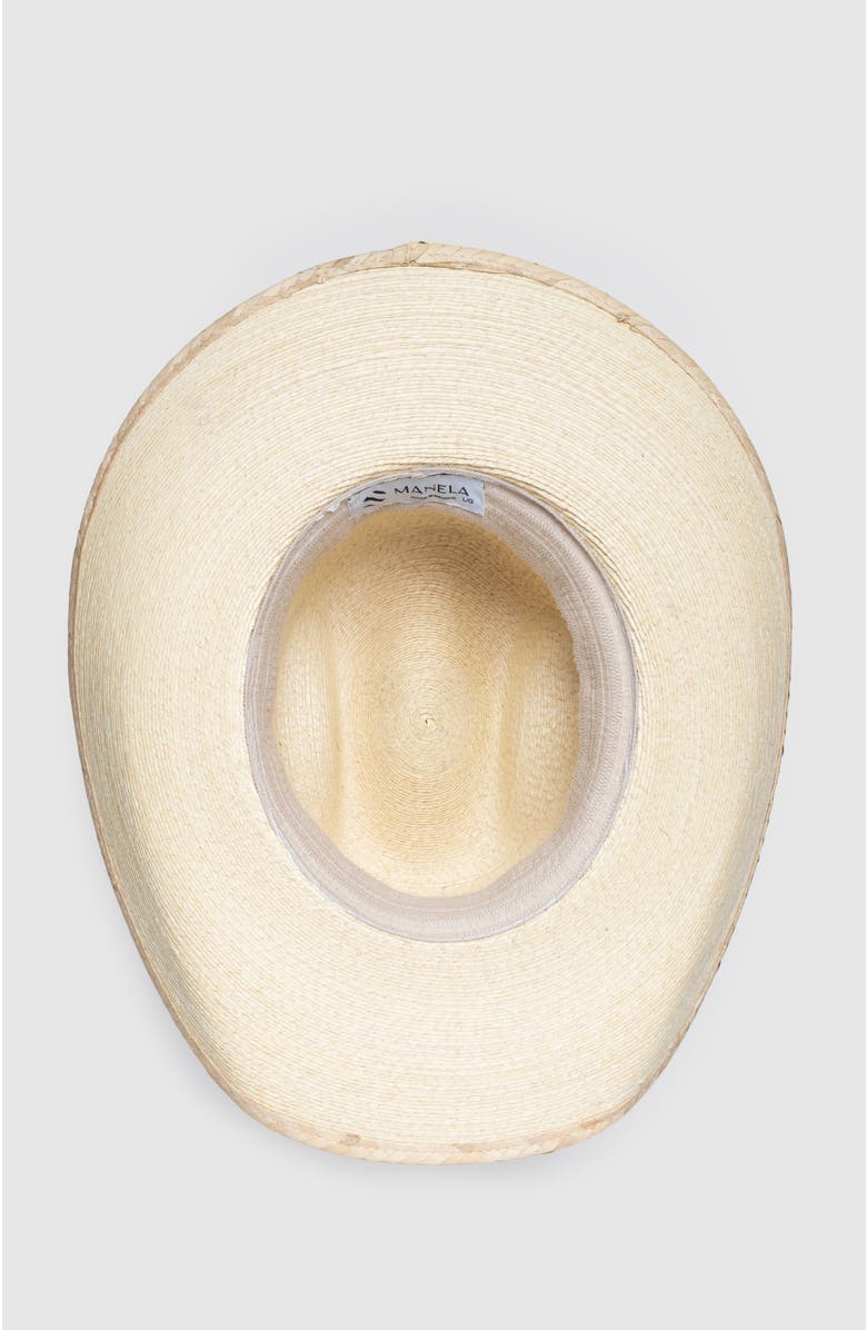 Manela Solstice  Handwoven Straw Sun Hat - Bohemian Summer Cowboy Hat, Alternate, color, Natural / Brown
