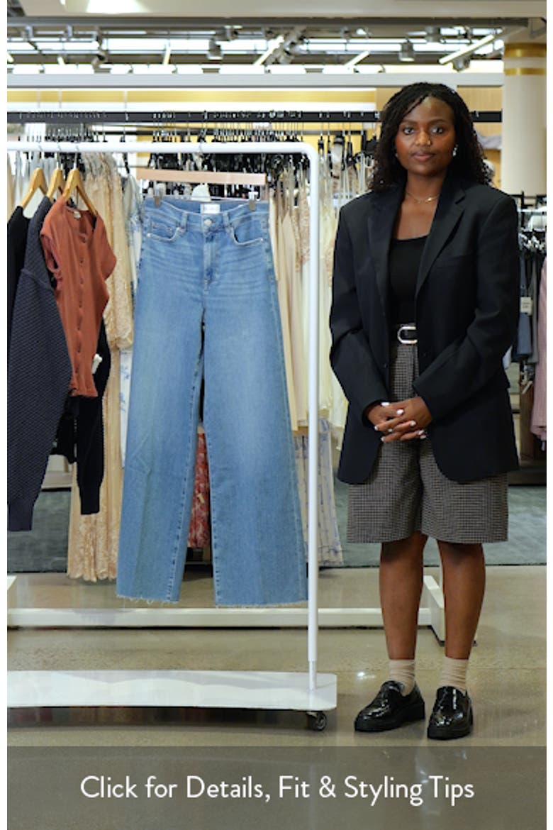 Le Slim Palazzo Raw Hem High Waist Wide Leg Jeans video