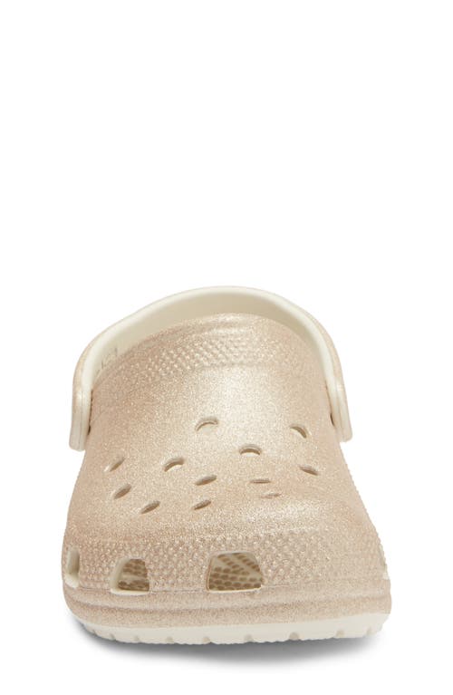 Crocs Kids' Classic Glitter Clog In Neutral