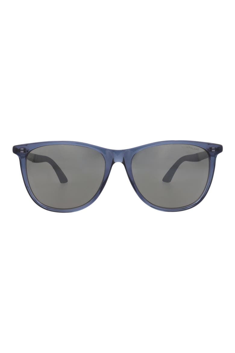 MB0330S 56mm Square Sunglasses, Main, color, BLUE RUTHENIUM SILVER