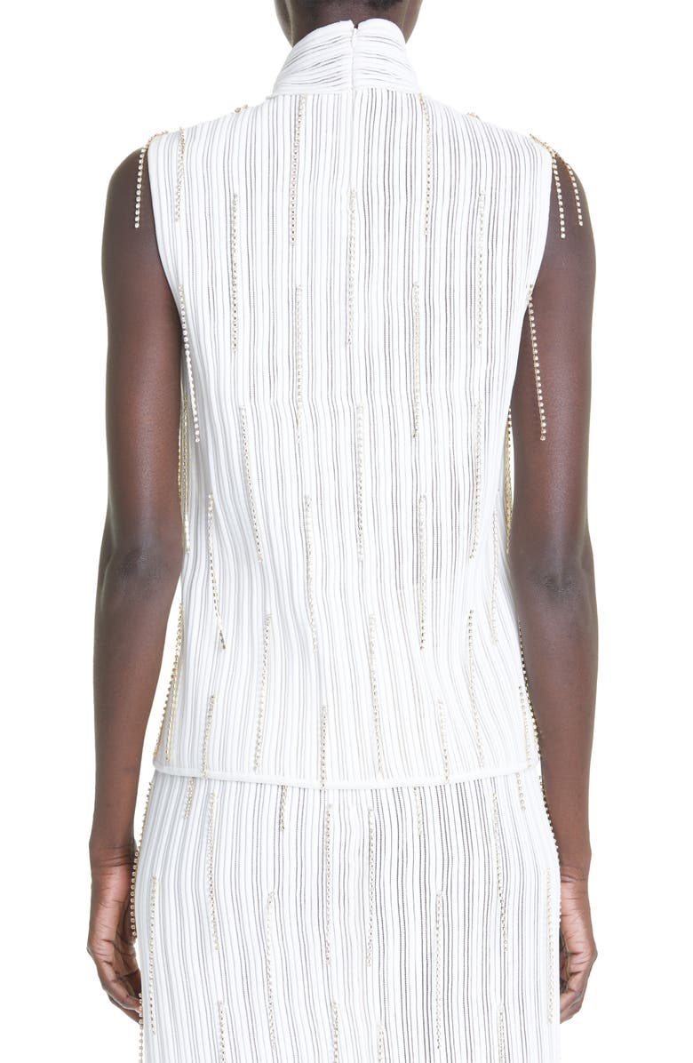 St. John Evening Crystal Chain Ottoman Stitch Sweater, Alternate, color, 