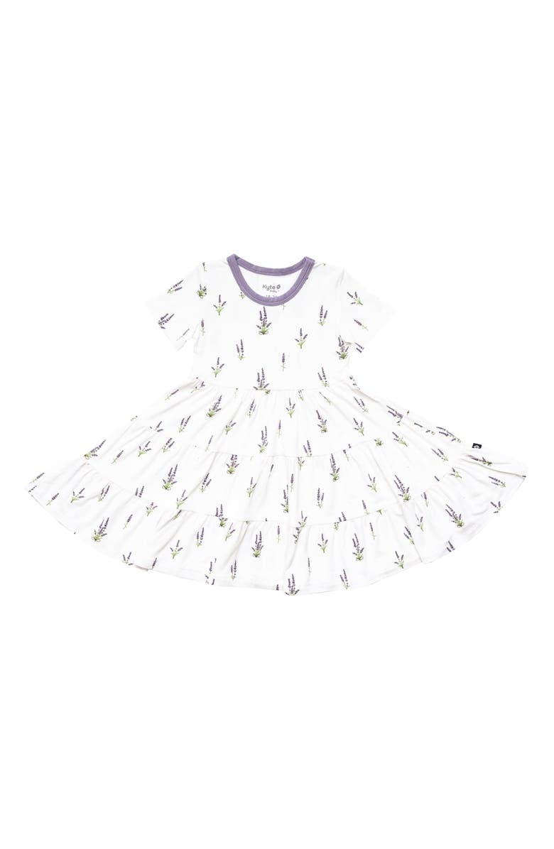 Lavender Knit & White Eyelet Baby Dress with Tie Straps main image 1