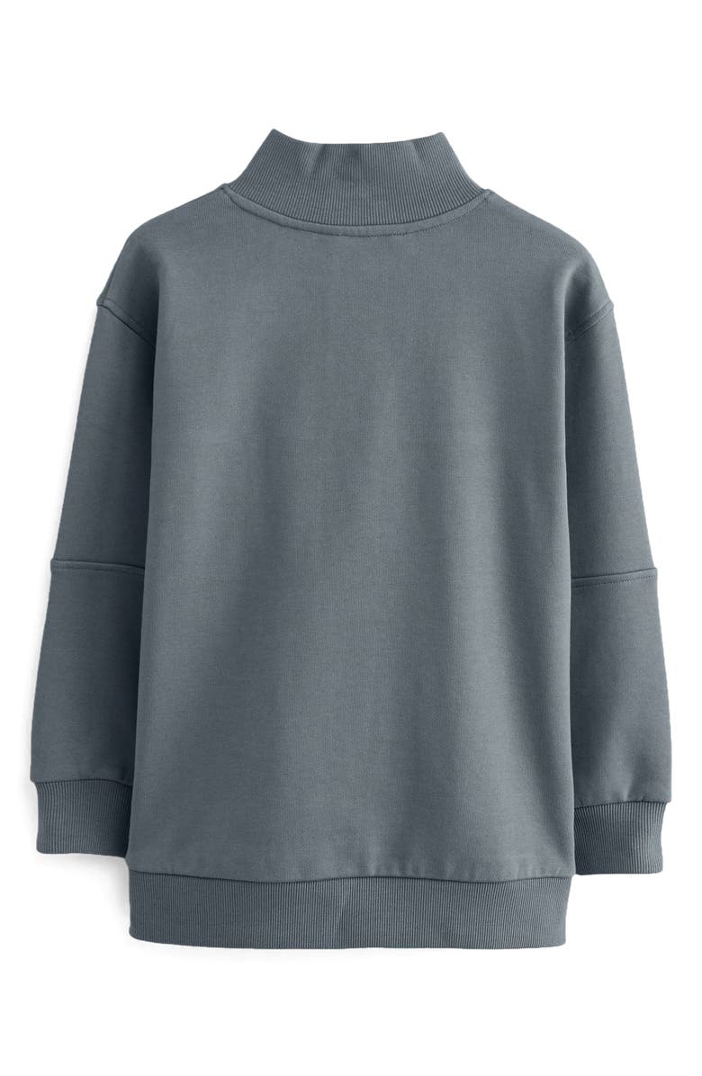 smALLSAINTS by ALLSAINTS Kids
 Biggy Quarter Zip Sweatshirt, Alternate, color, Dusky Blue