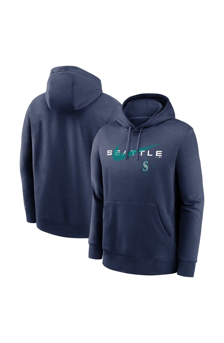 Nike Men's Nike Navy Seattle Mariners Swoosh NeighborHOOD Pullover Hoodie, Main, color, 