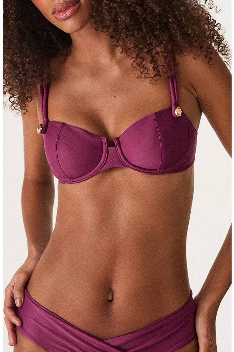 Meera Nissi Underwire Swim Top, Main, color, PURPLE