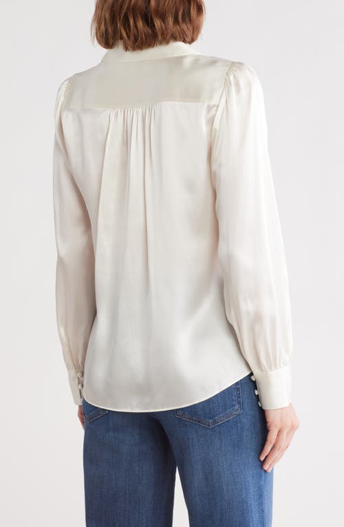 Frame Round Collar Button Front Shirt