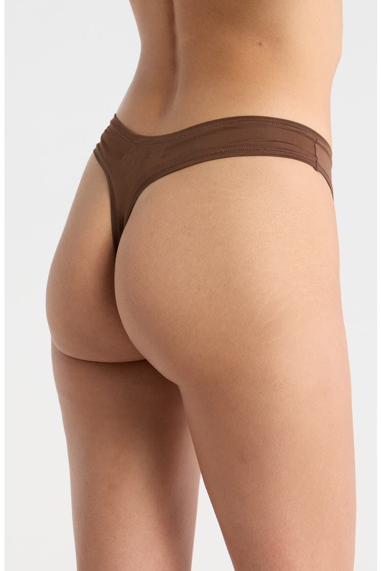 Ultimate 5-Pack Stretch Thongs, Alternate, color, PURPLE PUFF- BROWN MULTI