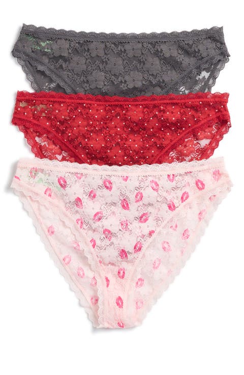 Lexi 3-Pack Lace Bikinis