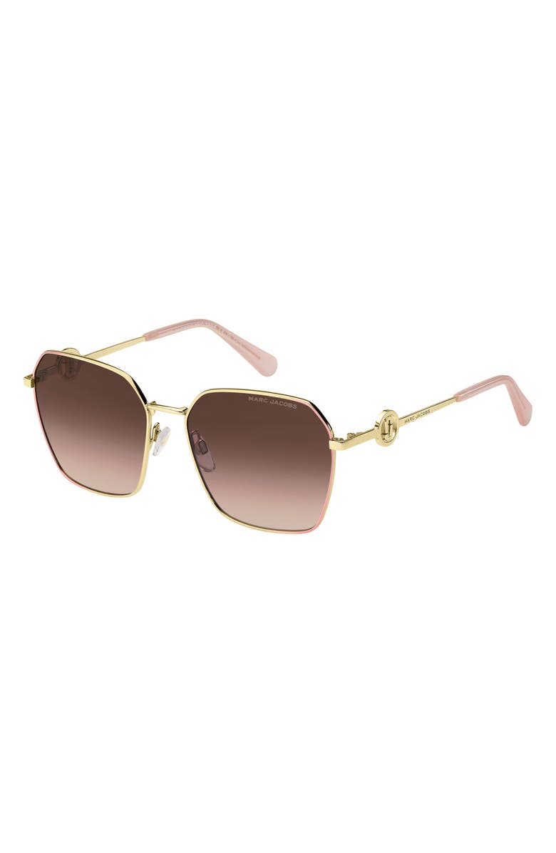 Marc Jacobs 58mm Gradient Square Sunglasses, Alternate, color, 