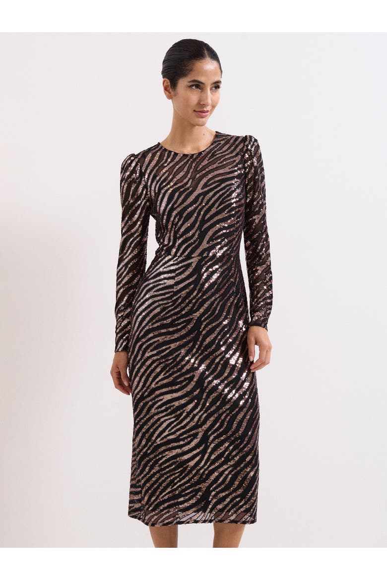 Kate Sequin Dress, Alternate, color, Black Multi