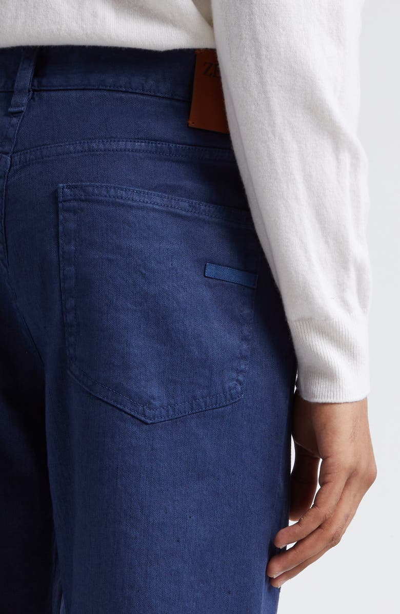 ZEGNA Roccia Stretch Cotton & Linen Pants, Alternate, color, 