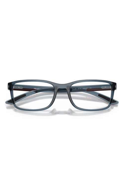 Prada Linea Rossa 55mm Pillow Optical Glasses In Gray