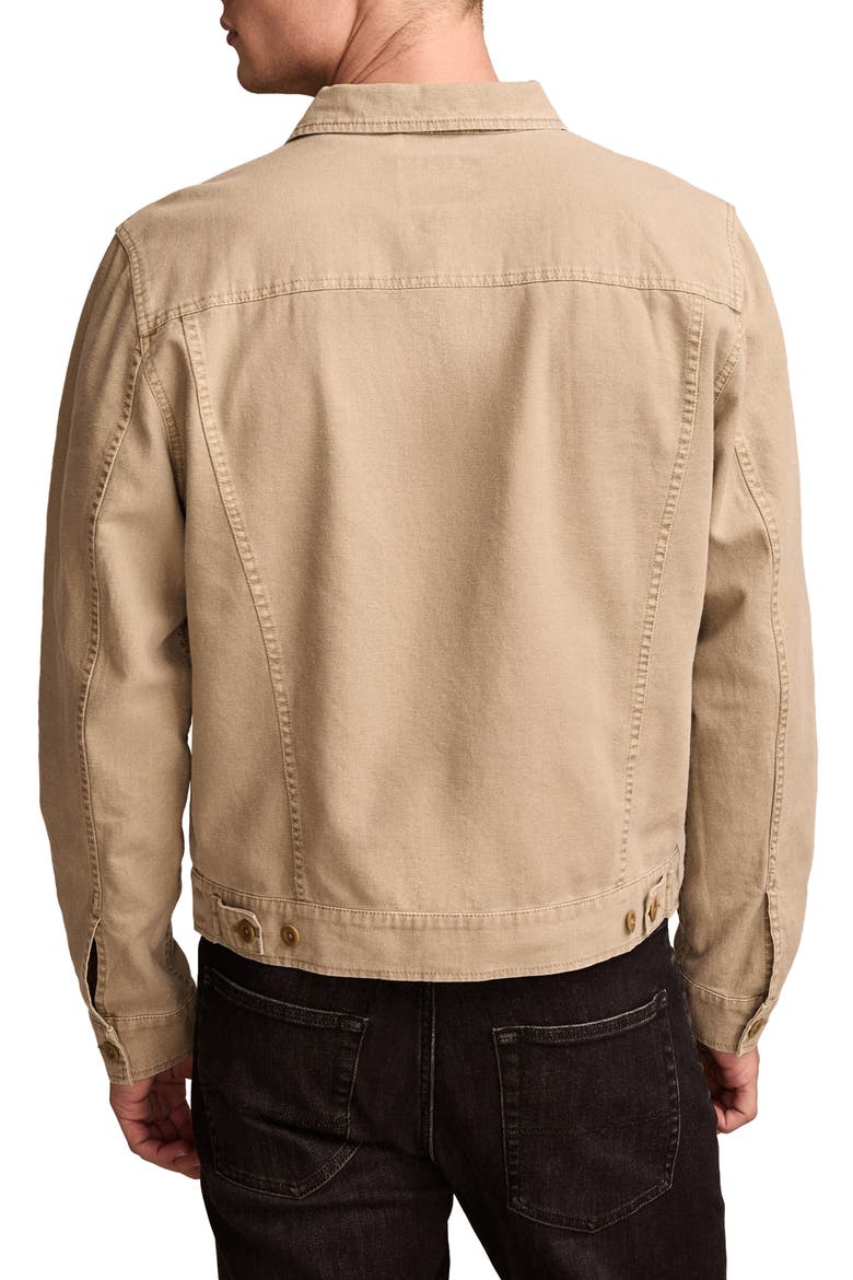 Linen & Cotton Trucker Jacket, Alternate, color, PELICAN