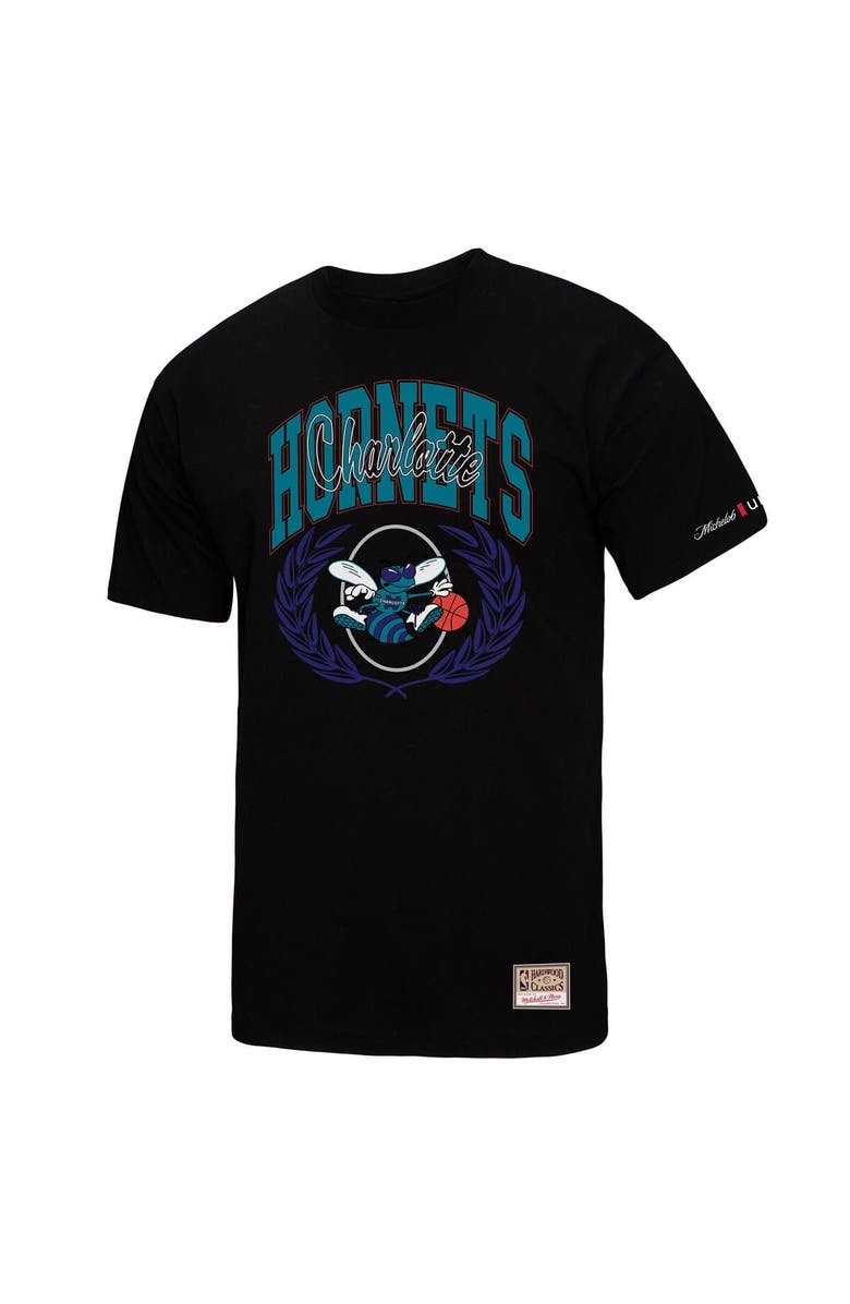 Mitchell & Ness Men's Mitchell & Ness Black Charlotte Hornets NBA x Michelob Ultra Rewind II T-Shirt, Alternate, color, 