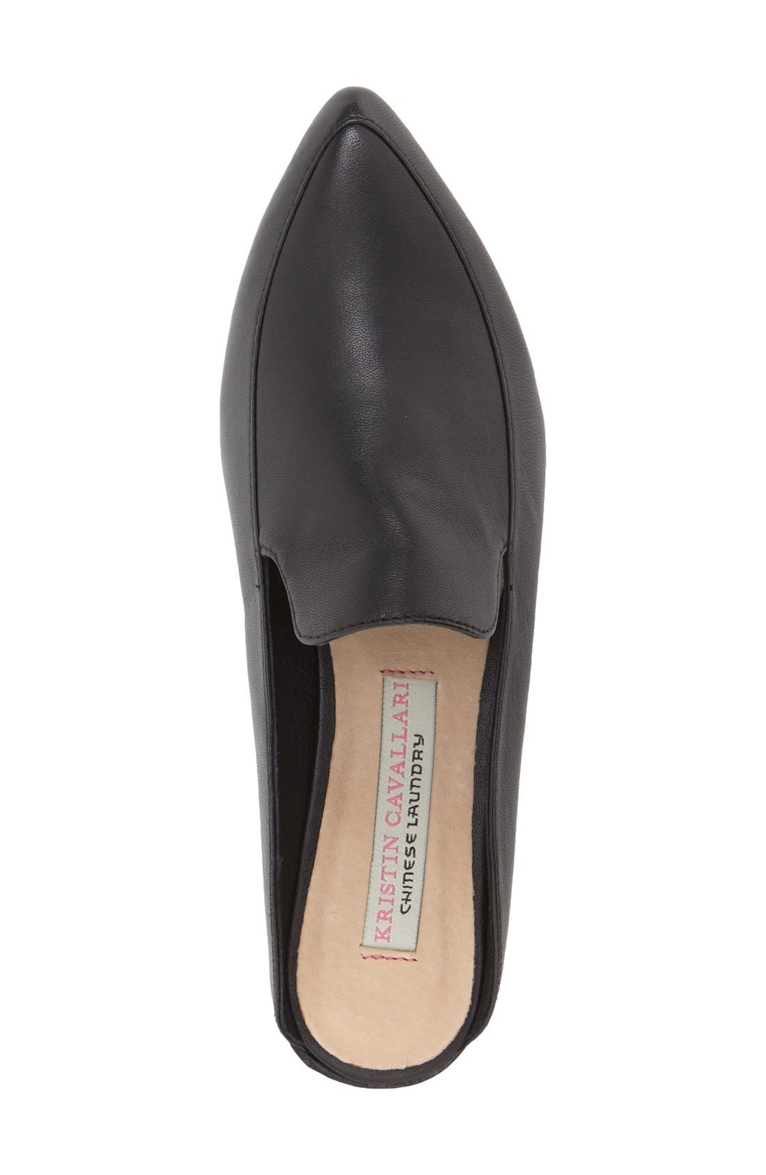 'Capri' Mule, Alternate, color, BLACK LEATHER