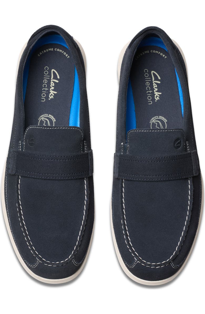Clarks<sup>®</sup> Flexway Band Slip-On, Alternate, color, Navy Suede