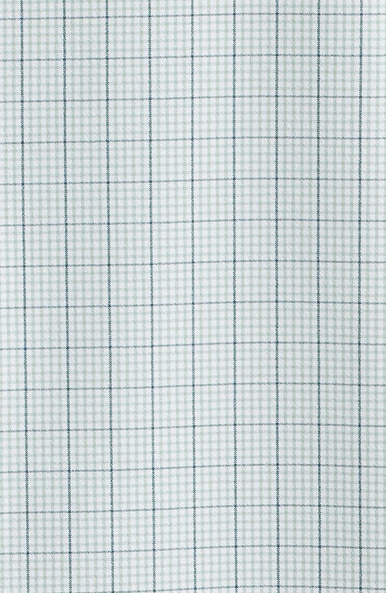 Mizzen+Main Leeward No Tuck Trim Fit Plaid Performance Button-Up Shirt, Alternate, color, Eucalyptus Mini Plaid