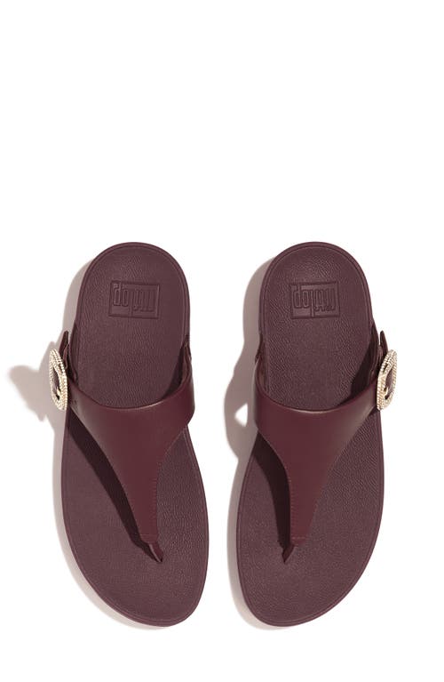 Fitflop Lulu Crystal Buckle Platform Flip Flop In Purple