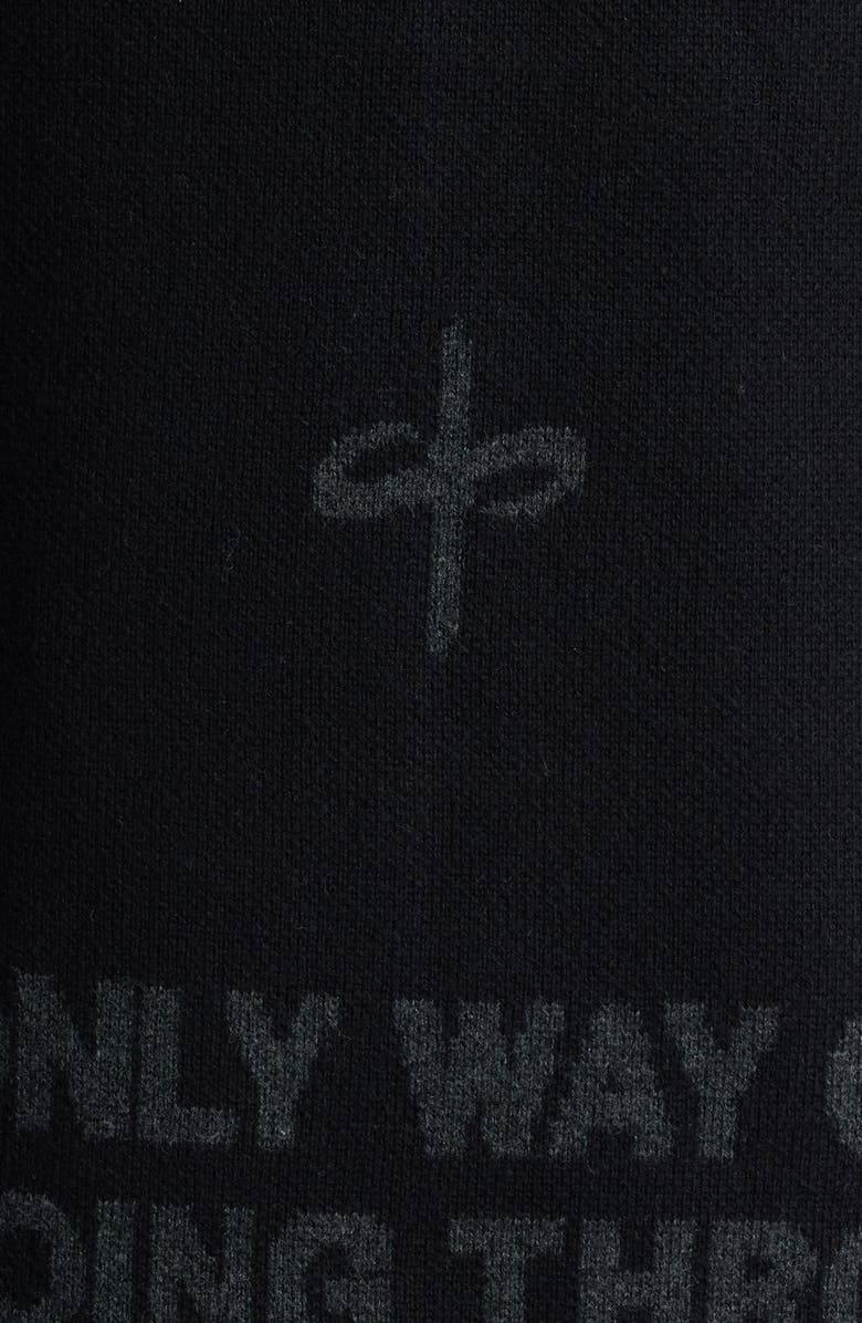 SANTO STUDIO Palermo Knit Cotton Zip Hoodie, Alternate, color, Black Black