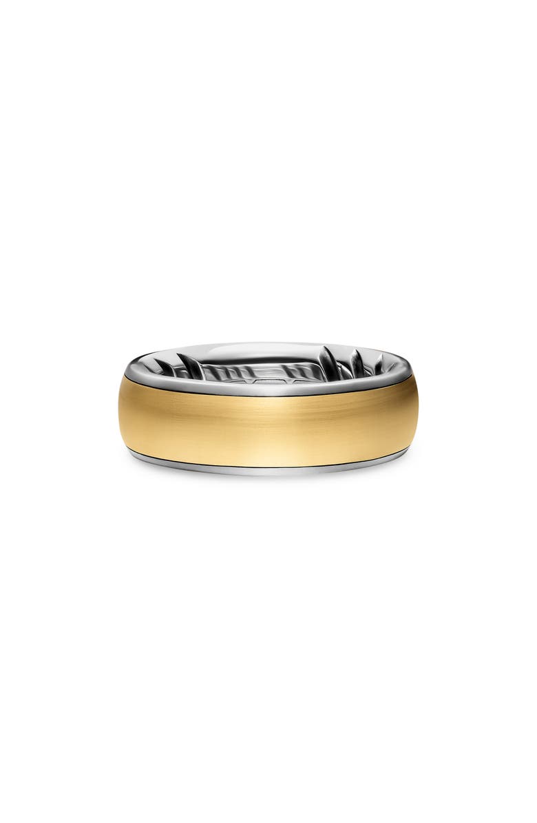 David Yurman Streamline Band Ring in Sterling Silver with 18K Yellow Gold, 7.6mm, Alternate, color, Gold/ Silver