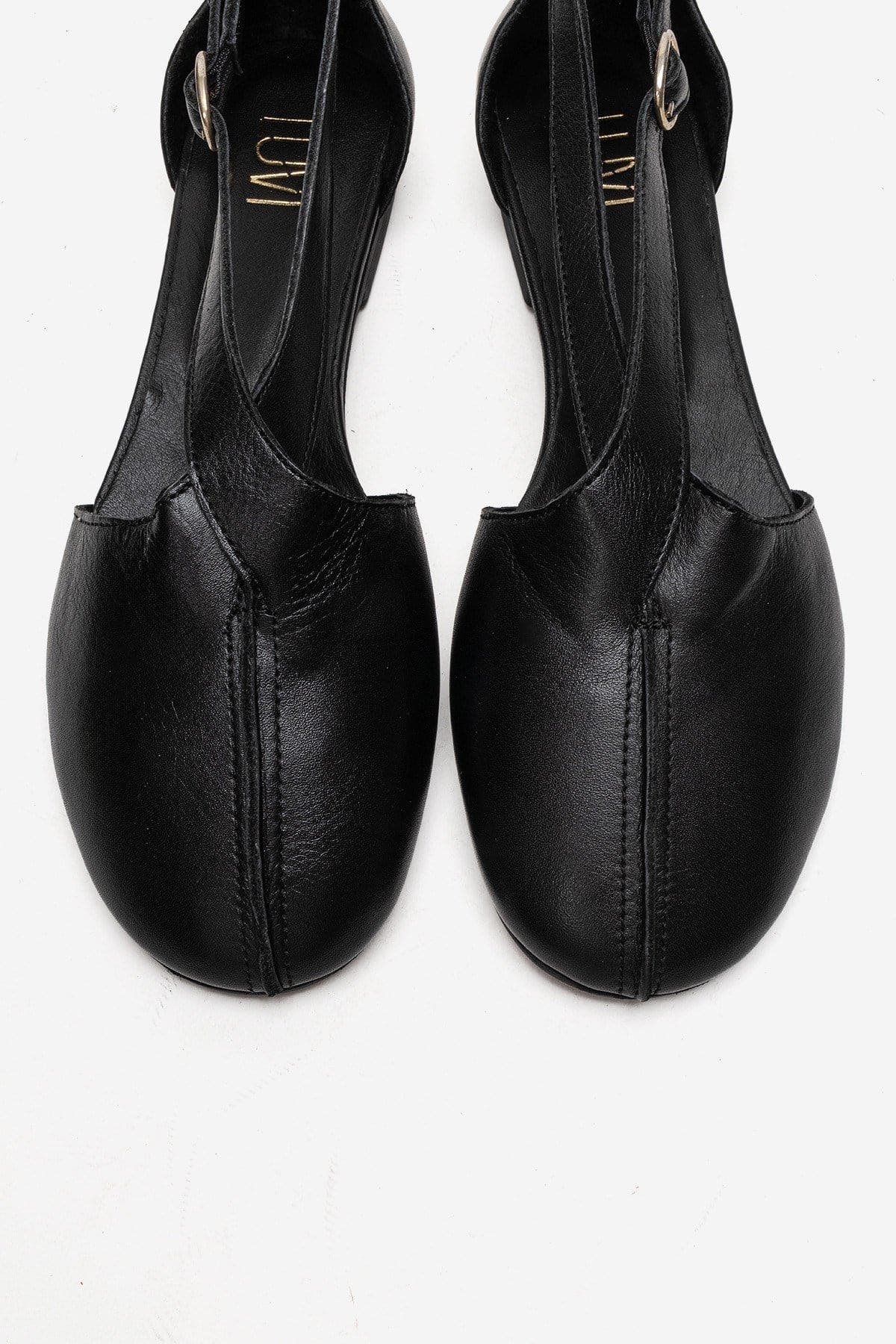 Forever & Always Shoes Fable Leather Side Cut Ballet Flat, Alternate, color, Black