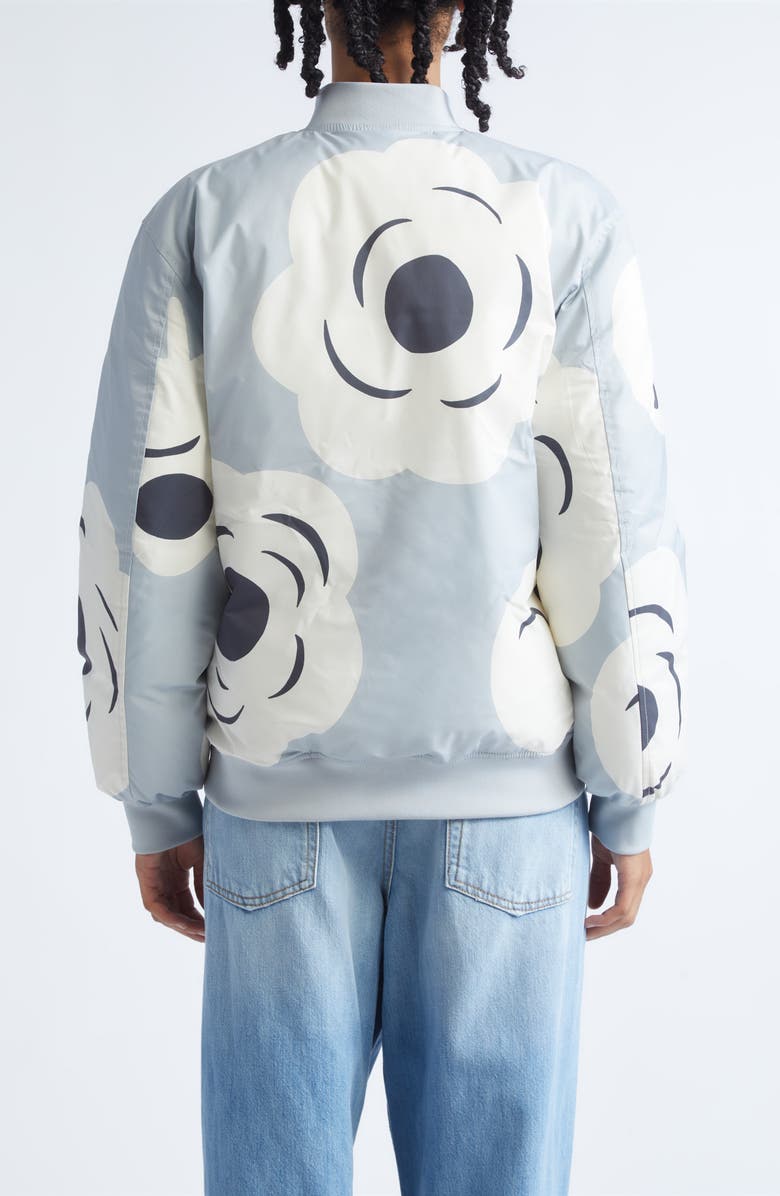 Marimekko Blossa Unikko Bomber Jacket, Alternate, color, Grey Off White Dark Grey