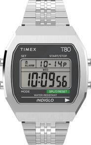 Timex® T80 Digital Chronograph Bracelet Watch, 36mm