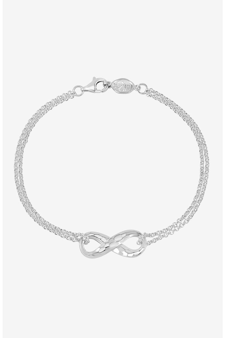 Entwined Infinity Bracelet, Main, color, Sterling Silver