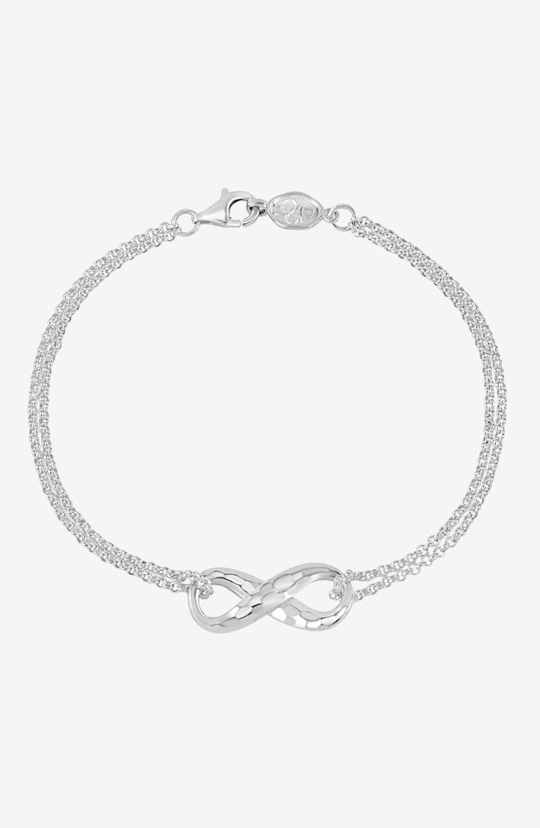 Dower & Hall Entwined Infinity Bracelet, Main, color, Sterling Silver