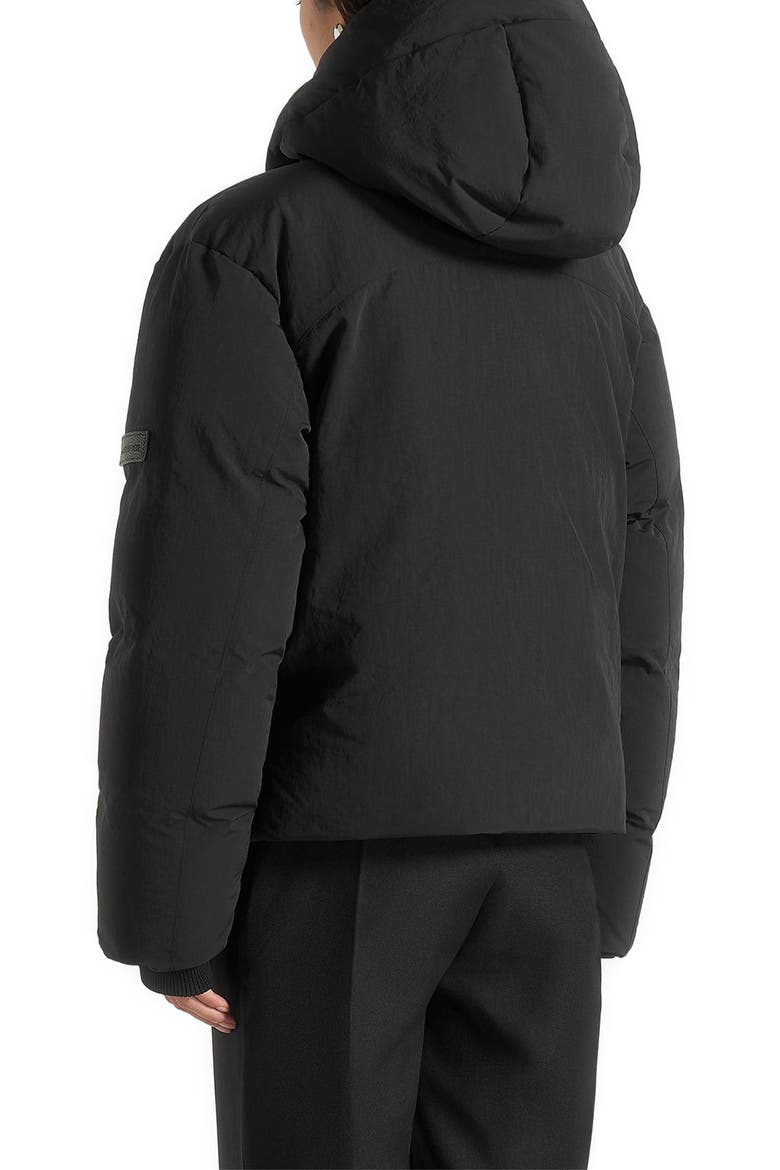 Casey Unisex Minimal Raglan Puffer Jacket, Alternate, color, Black