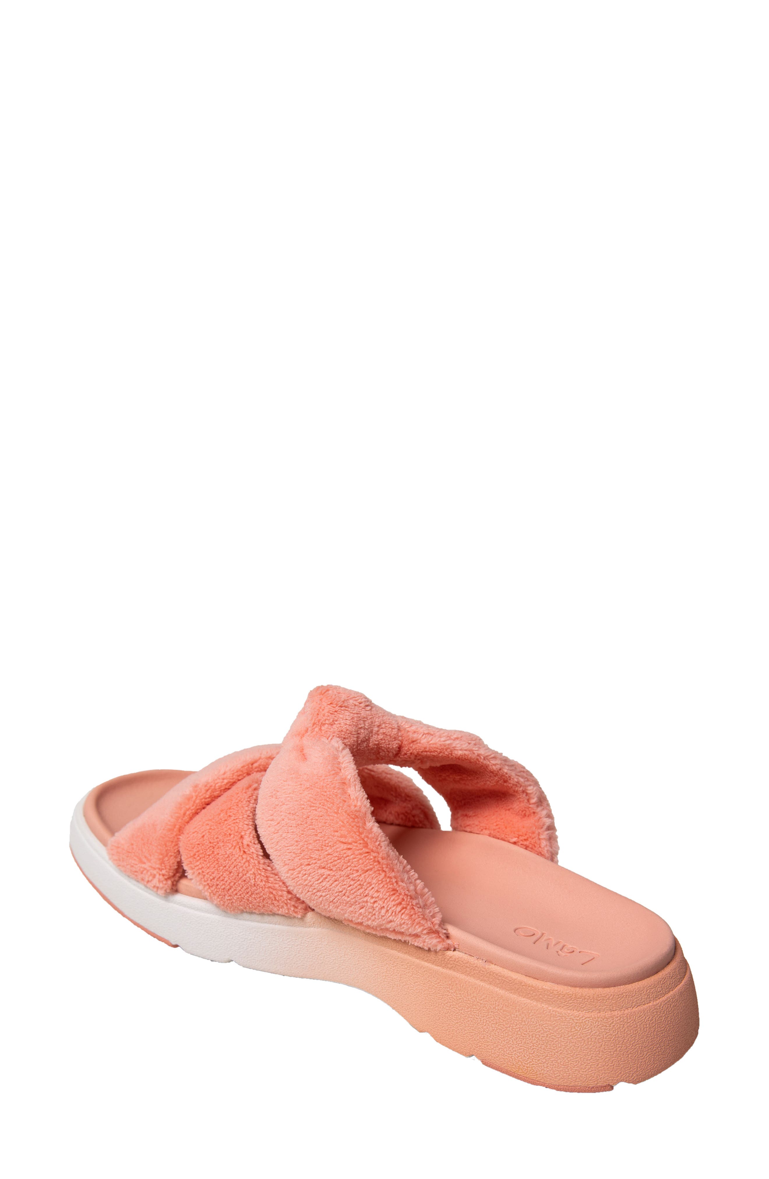 Tiki Terry Slide Sandal, Alternate, color, CORAL
