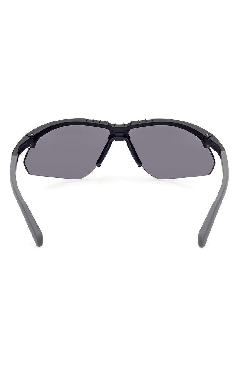 adidas 79mm Geometric Sunglasses, Alternate, color, Smoke / Clear Lenses
